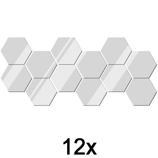 1x Огледални стикери за стена (комплект от 12) | HEXAGEM