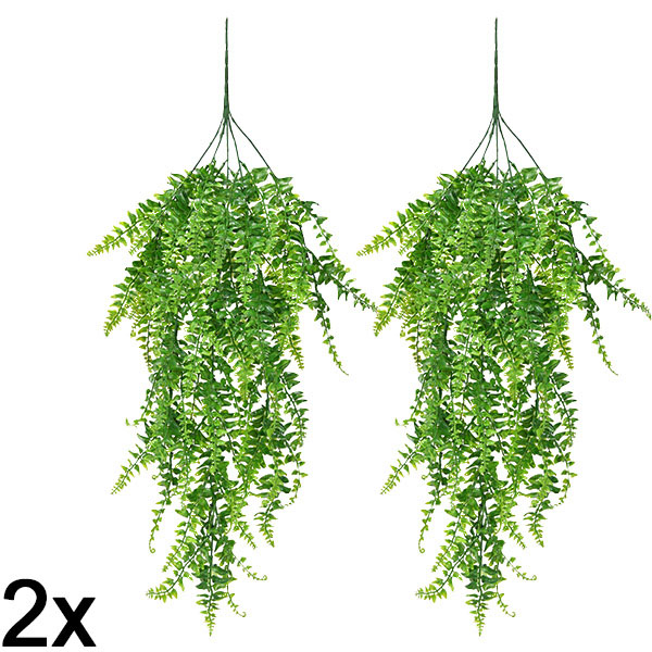 2x Изкуствен висящ папрат (80 см) | FERNY