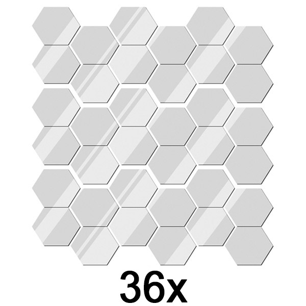 3x Огледални стикери за стена (комплект от 12) | HEXAGEM