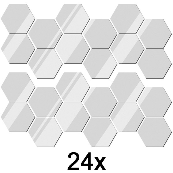 2x Огледални стикери за стена (комплект от 12) | HEXAGEM